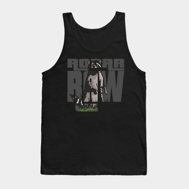 Rooar Raw Racoon Shirt T-Shirt Tank Top by KAOZ